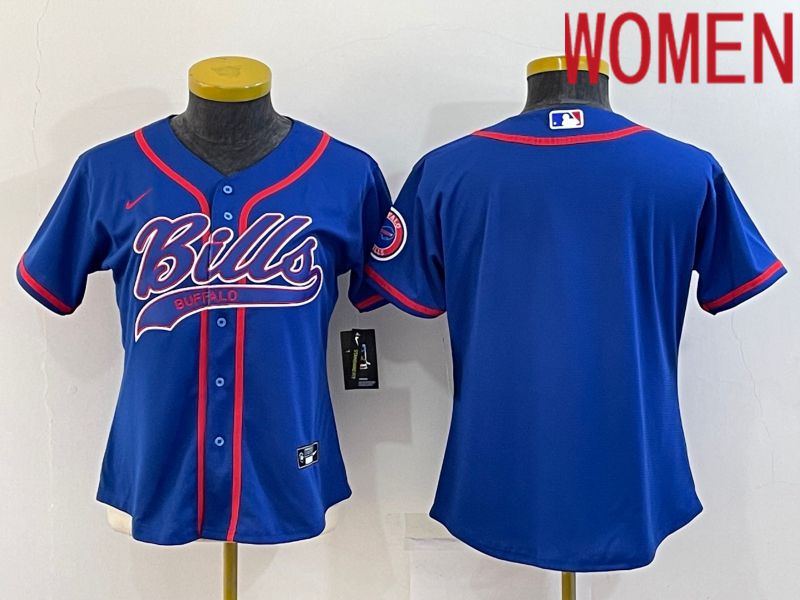Women Buffalo Bills Blank Blue 2022 Nike Co branded NFL Jersey->buffalo bills->NFL Jersey